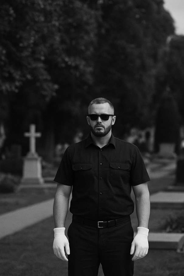 sírásó - testőr - gépkocsivezető